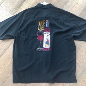 Tommy Bahama Nice legs Black Silk shirt